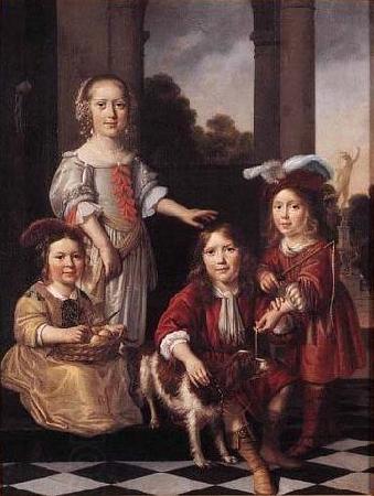 MAES, Nicolaes Portrait of Four Children China oil painting art